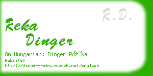 reka dinger business card